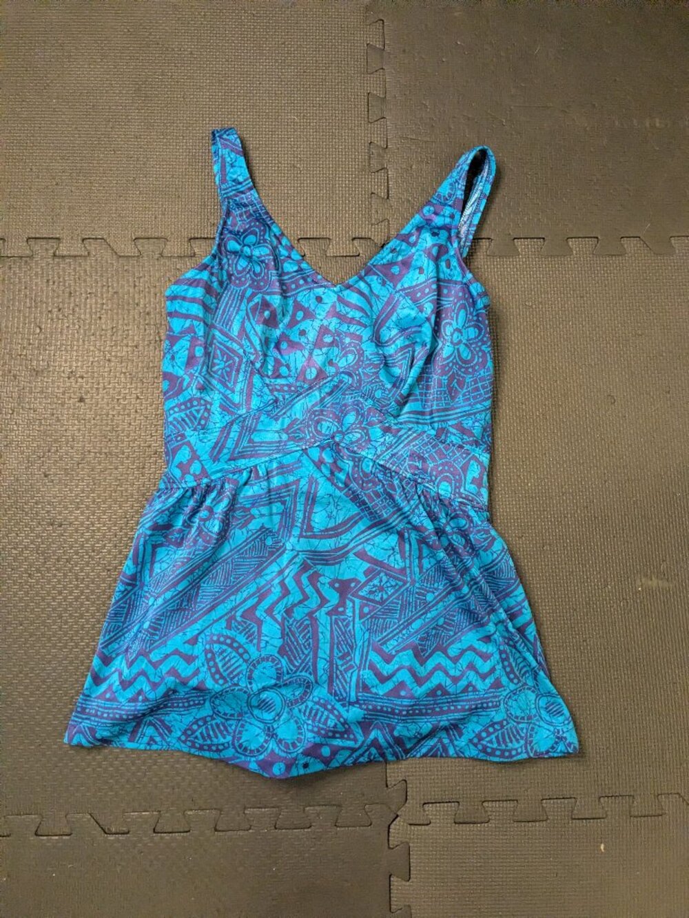 80s 90s vintage maxine of hollywood swimsuit 1 piece plus size 18 blue soft cup